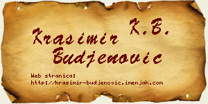 Krasimir Buđenović vizit kartica